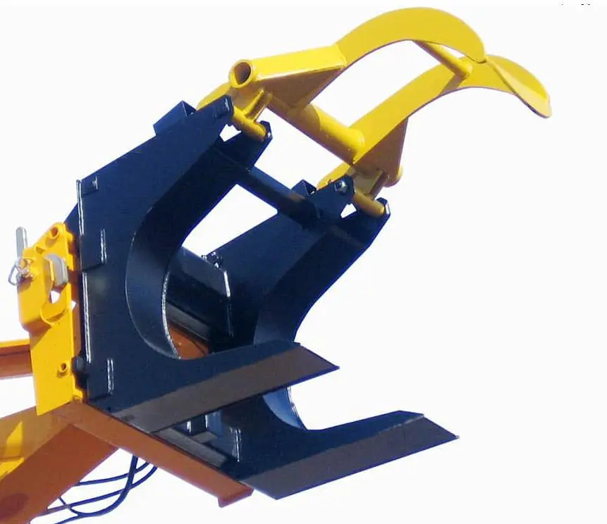 Wood clamps and grab for telescopic handler